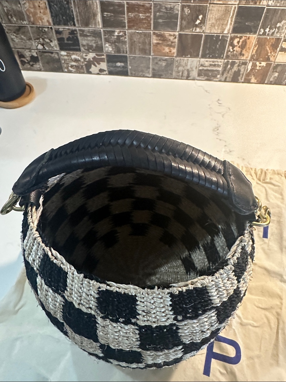 Clare V Checkered Pot de Miel Bag - Picture 3 of 7
